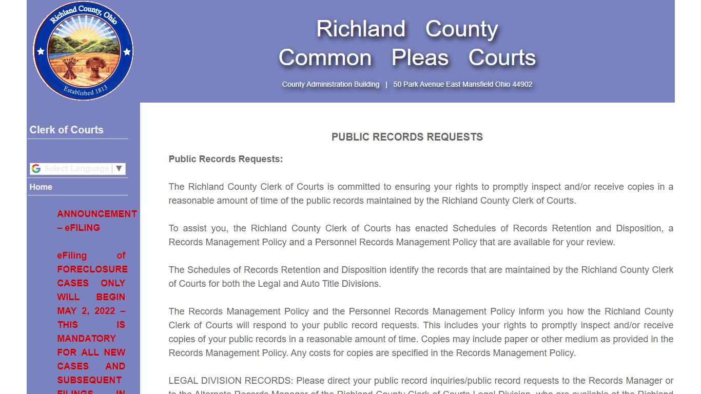 Richland County Courts